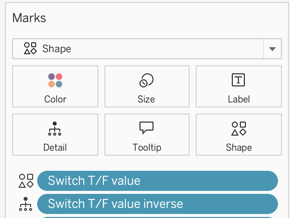 Marks: [Switch T/F value] and [Switch T/F value inverse] on detail